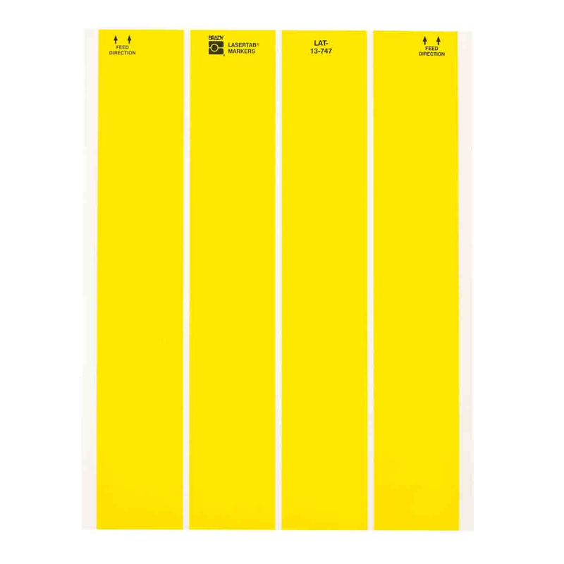 Brady LaserTab Laser Printable Labels 47.63 mm x 21.16 mm - LAT-13-747YL-2.5