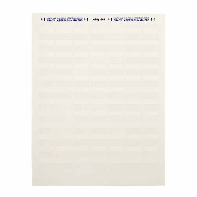Brady LaserTab Laser Printable Labels 25.40 mm x 19.05 mm - LAT-16-361-1