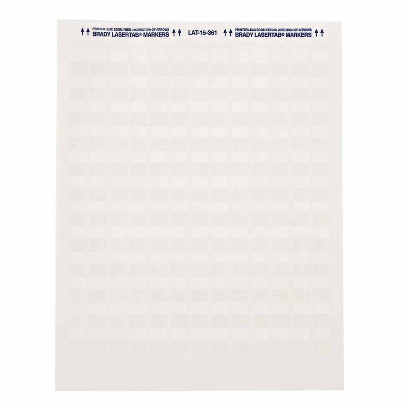 Brady LaserTab Laser Printable Labels 25.40 mm x 33.78 mm - LAT-18-361-1