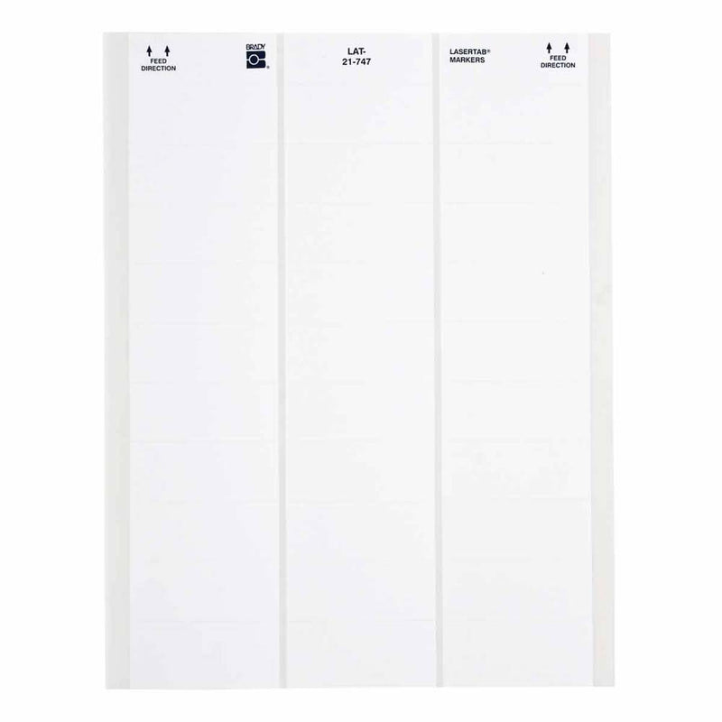 Brady LaserTab Laser Printable Labels 63.50 mm x 25.40 mm - LAT-21-747-1
