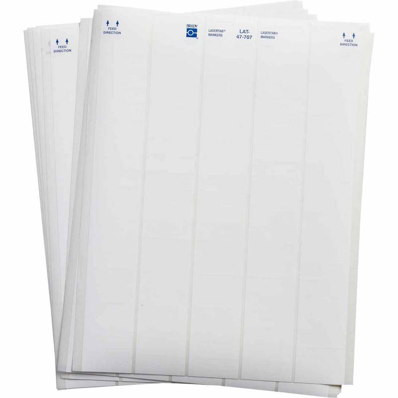 Brady LaserTab Laser Printable Labels 38.10 mm x 12.70 mm - LAT-47-707-10