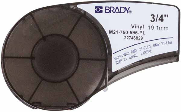 M21-750-595-PL Brady BMP21 White on Purple Vinyl Label Tape - Labelzone