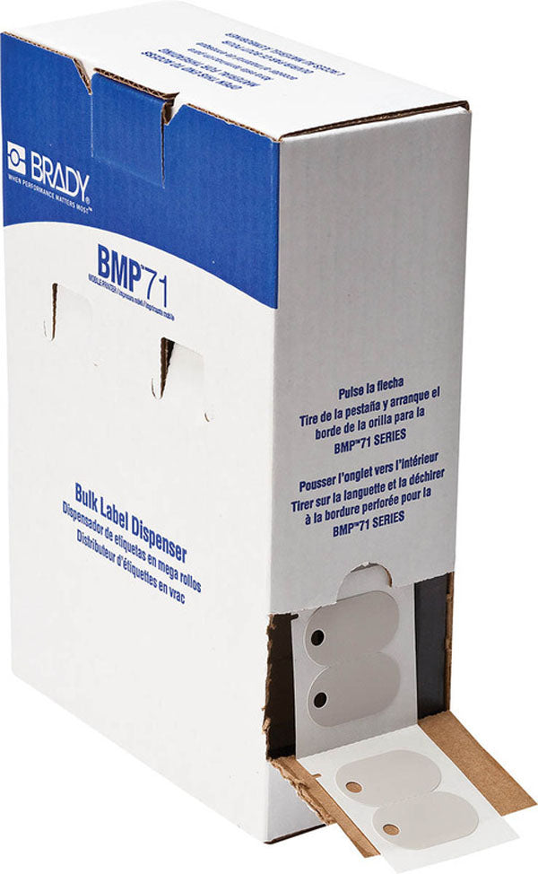 M71-110-145-GY BMP71 Tags Grey Matt Rigid Polyethylene Tag - Labelzone