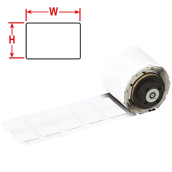 M71EP-4-7593-WT Engraved Plate Replacement labels for BMP71 Printer White Gloss Polyethylene-Foam Laminate - Labelzone