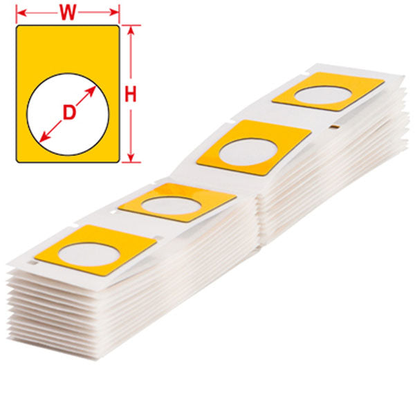 M71EP-5-7593-YL Engraved Plate Replacement labels for BMP71 Printer Yellow Gloss Polyethylene-Foam Laminate - Labelzone