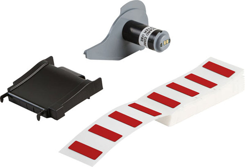 M71EP-6-7593-RD Engraved Plate Replacement labels for BMP71 Printer Red Gloss Polyethylene-Foam Laminate - Labelzone