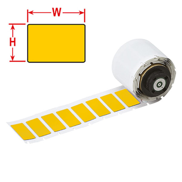 M71EP-7-7593-YL Engraved Plate Replacement labels for BMP71 Printer Yellow Gloss Polyethylene-Foam Laminate - Labelzone