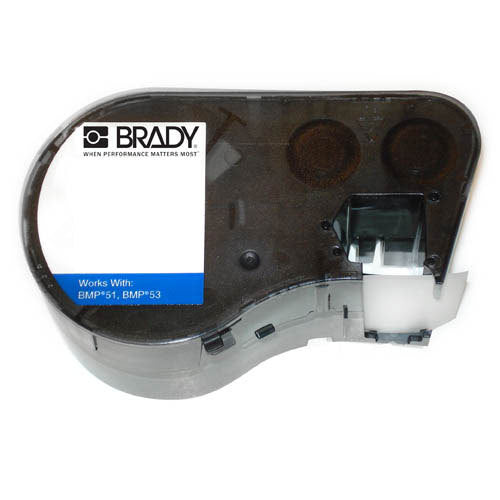 MC-1250-461 Brady Self-Laminating Polyester Black on White-Semiclear For BMP51-BMP53 Printers - Labelzone
