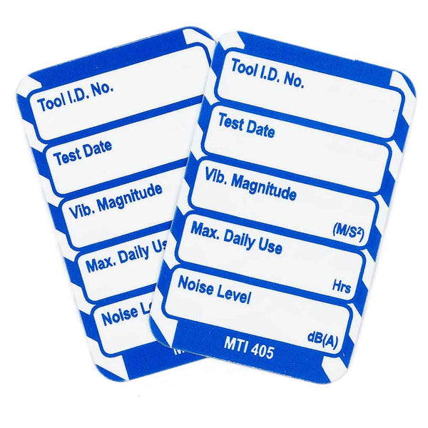 Brady Scafftag Microtag Inserts Vibration Noise Level White on Blue 30mm x 47mm - 832025