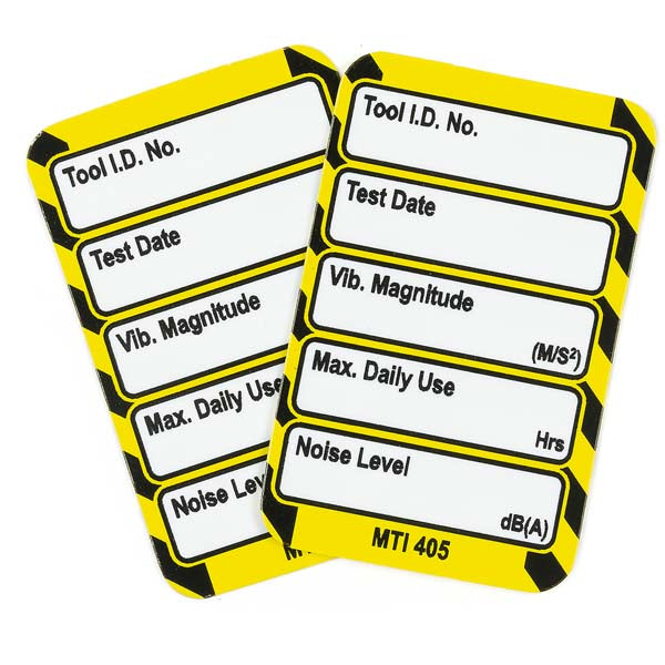 Brady Scafftag Microtag Inserts Vibration Noise Level Black on Yellow 30mm x 47mm