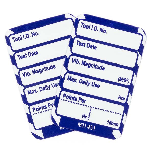 Brady Scafftag Microtag Inserts Vibration Points Per Hour White on Blue 30mm x 47mm