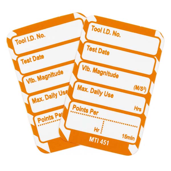 Brady Scafftag Microtag Inserts Vibration Points Per Hour White on Orange 30mm x 47mm