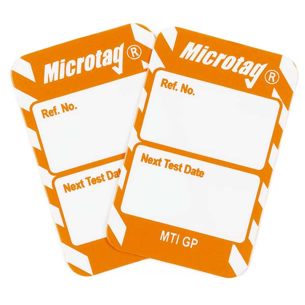 Brady Scafftag Microtag Inserts Electrical Identification - Next Test Date White on Orange 30mm x 47mm