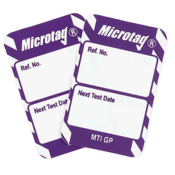 Brady Scafftag Microtag Inserts Electrical Identification - Next Test Date White on Purple 30mm x 47mm