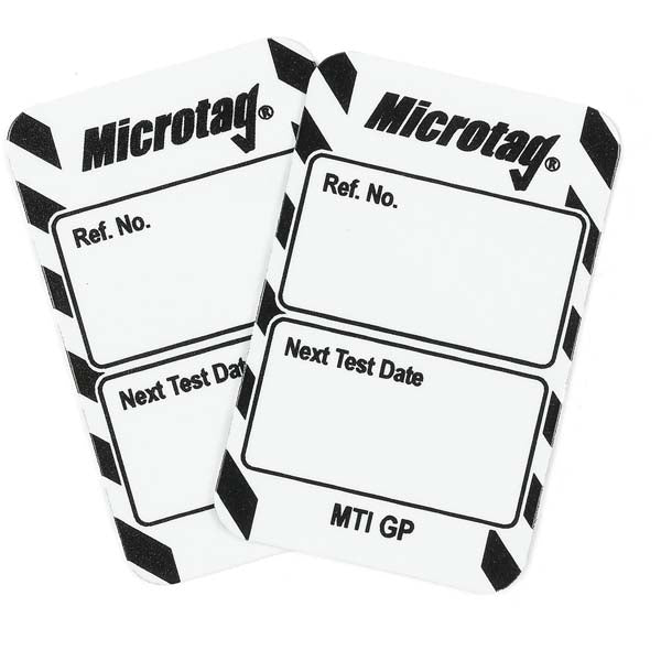 Brady Scafftag Microtag Inserts Electrical Identification - Next Test Date Black on White 30mm x 47mm