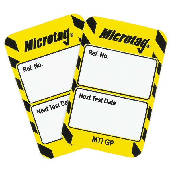 Brady Scafftag Microtag Inserts Electrical Identification - Next Test Date Black on Yellow 30mm x 47mm