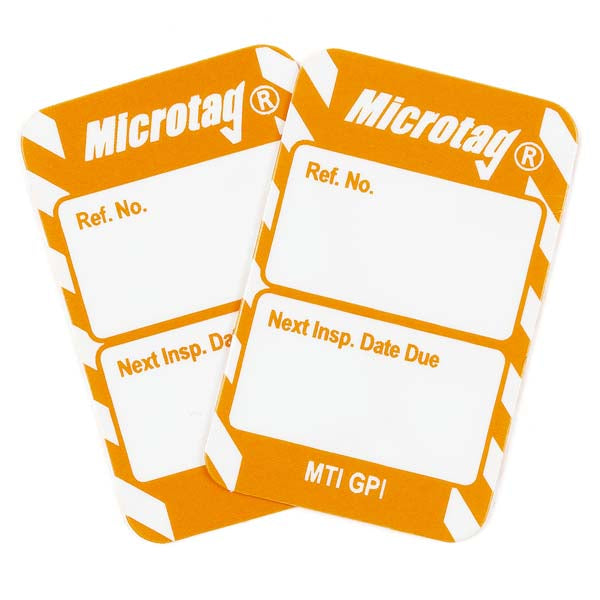 Brady Scafftag Microtag Inserts Inspection Date Due White on Orange 30mm x 47mm