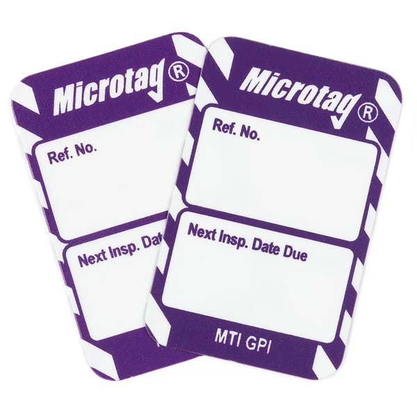 Brady Scafftag Microtag Inserts Inspection Date Due White on Purple 30mm x 47mm
