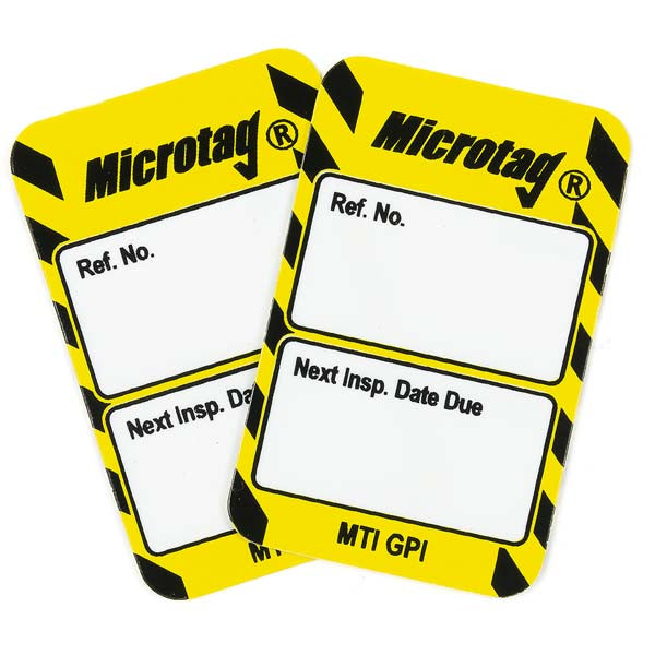 Brady Scafftag Microtag Inserts Inspection Date Due Black on Yellow 30mm x 47mm