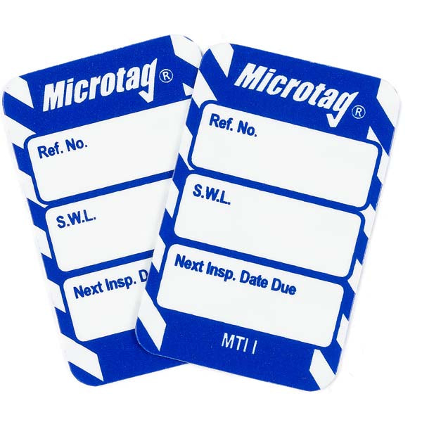 Brady Scafftag Microtag Inserts SWL Next Inspection Date Due White on Blue 30mm x 47mm