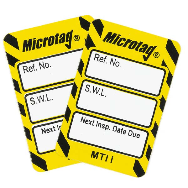 Brady Scafftag Microtag Inserts SWL Next Inspection Date Due Black on Yellow 30mm x 47mm