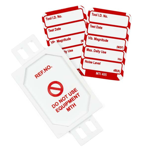 Brady Scafftag Microtag Kit Vibration Noise Level White on Red