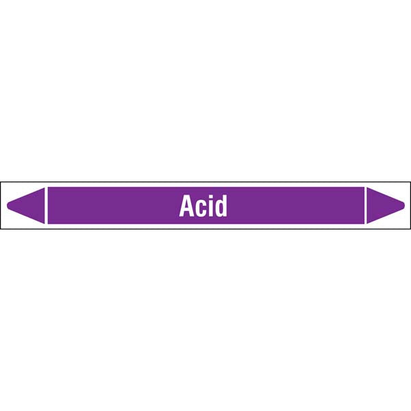 N006989 Brady White on Violet Acid Clp Pipe Marker On Roll