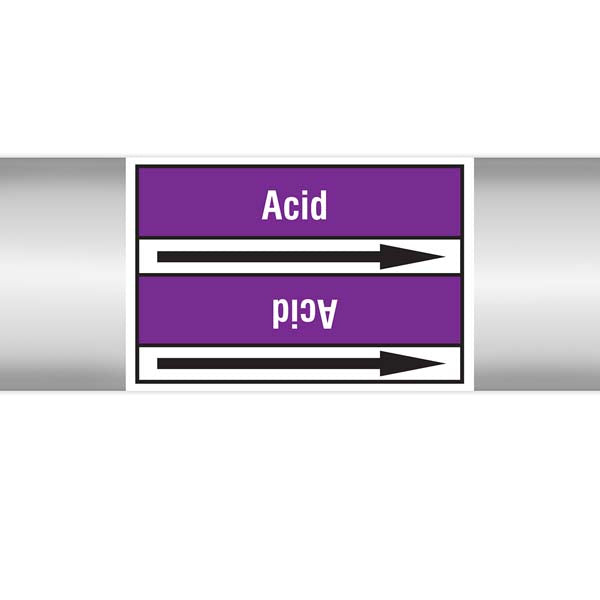 N006991 Brady White on Violet Acid Clp Pipe Marker On Roll