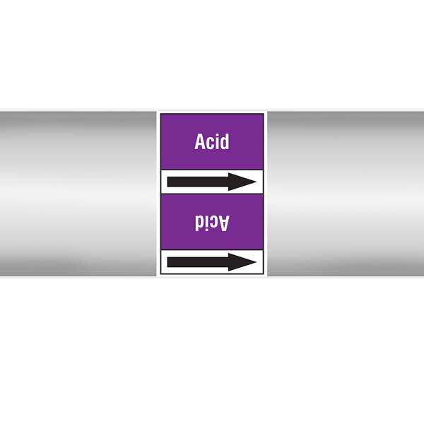 N006992 Brady White on Violet Acid Clp Pipe Marker On Roll