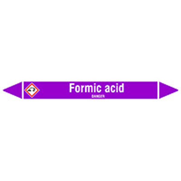 N007034 Brady White on Violet Formic acid Clp Pipe Marker On Roll
