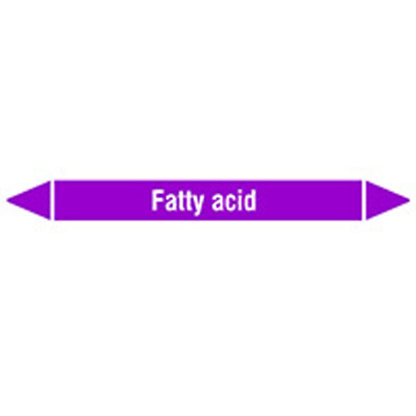 N007038 Brady White on Violet Fatty acid Clp Pipe Marker On Card