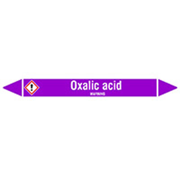 N007059 Brady White on Violet Oxalic acid Clp Pipe Marker On Card