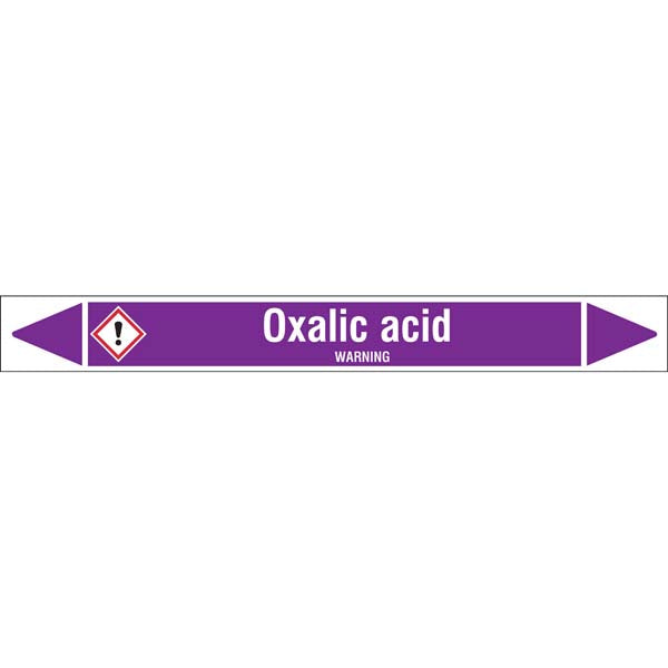 N007064 Brady White on Violet Oxalic acid Clp Pipe Marker On Roll