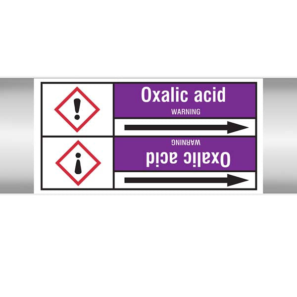 N007066 Brady White on Violet Oxalic acid Clp Pipe Marker On Roll