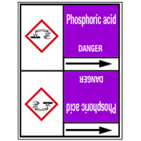 N007073 Brady White on Violet Phosphoric acid Clp Pipe Marker On Roll