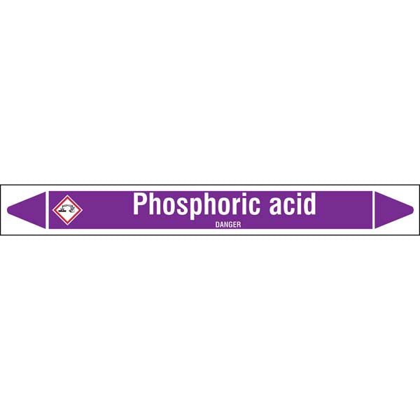N007076 Brady White on Violet Phosphoric acid Clp Pipe Marker On Roll
