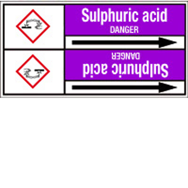 N007083 Brady White on Violet Sulphuric acid Clp Pipe Marker On Roll