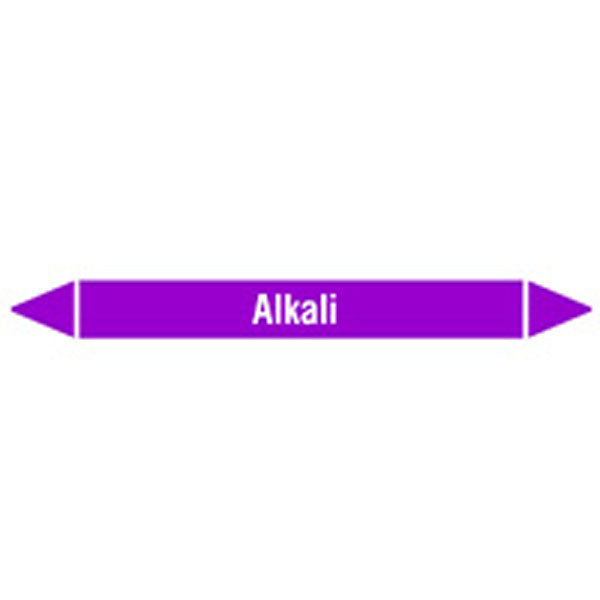 N007114 Brady White on Violet Alkali Clp Pipe Marker On Card