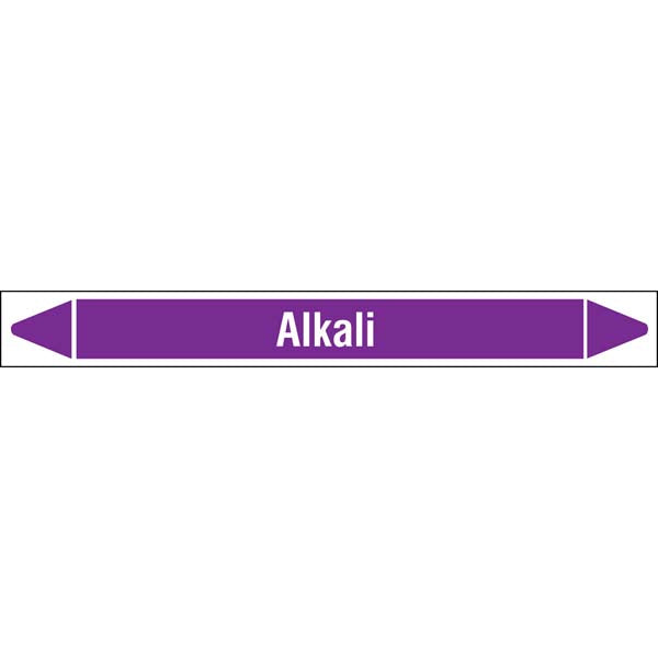 N007117 Brady White on Violet Alkali Clp Pipe Marker On Roll