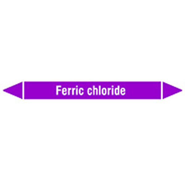 N007133 Brady White on Violet Ferric chloride Clp Pipe Marker On Card