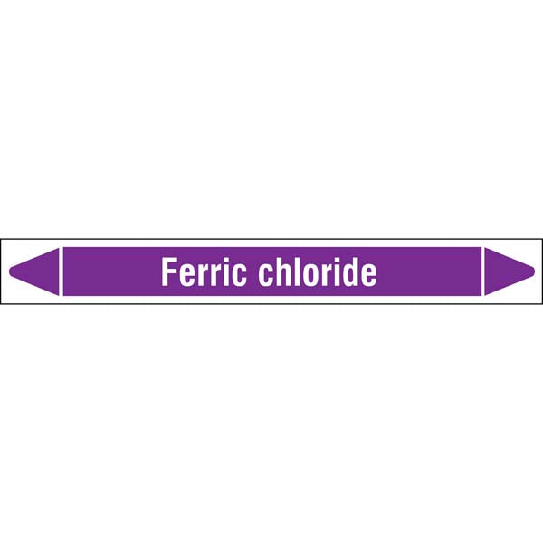 N007138 Brady White on Violet Ferric chloride Clp Pipe Marker On Roll