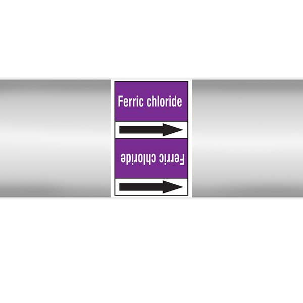 N007140 Brady White on Violet Ferric chloride Clp Pipe Marker On Roll