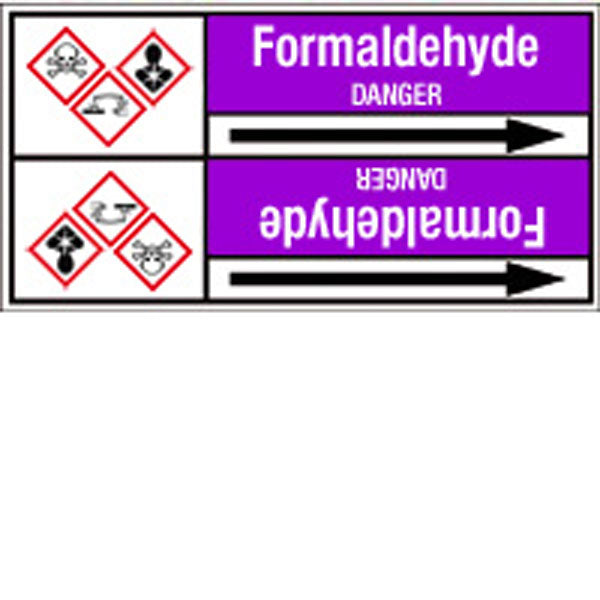 N007178 Brady White on Violet Formaldehyde Clp Pipe Marker On Roll