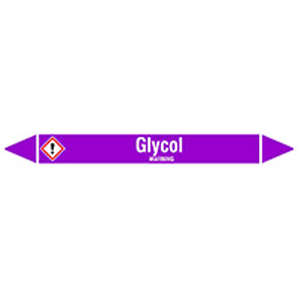 N007186 Brady White on Violet Glycol Clp Pipe Marker On Card