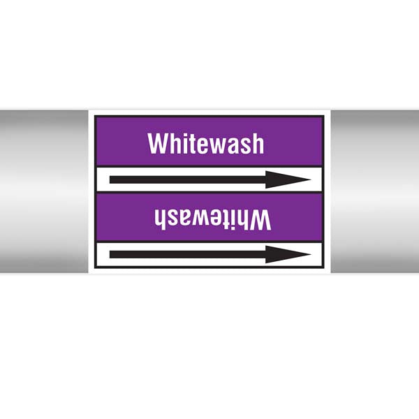 N007225 Brady White on Violet Whitewash Clp Pipe Marker On Roll