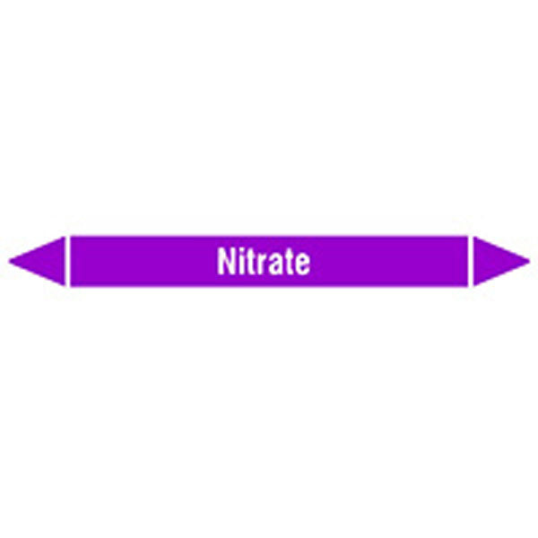 N007228 Brady White on Violet Nitrate Clp Pipe Marker On Card