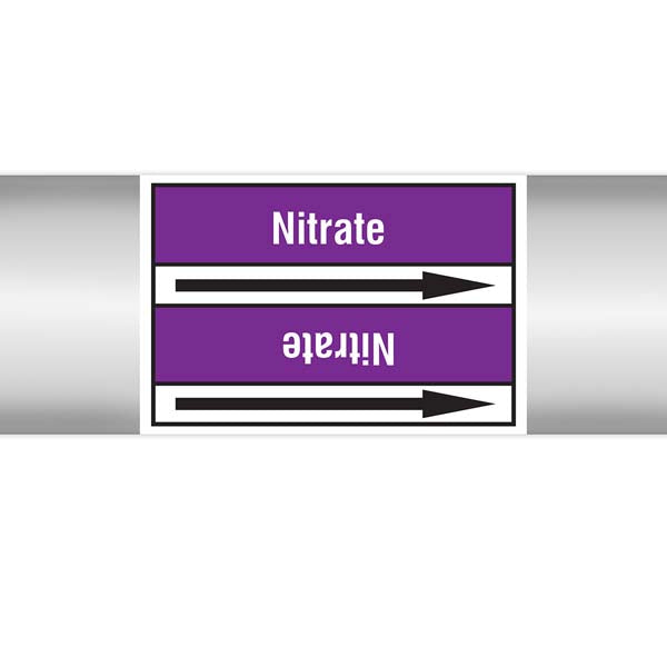 N007234 Brady White on Violet Nitrate Clp Pipe Marker On Roll