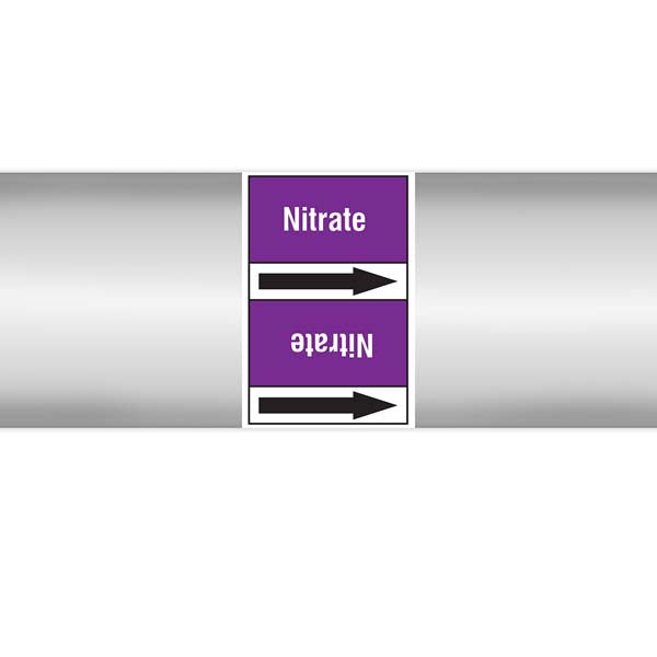 N007235 Brady White on Violet Nitrate Clp Pipe Marker On Roll