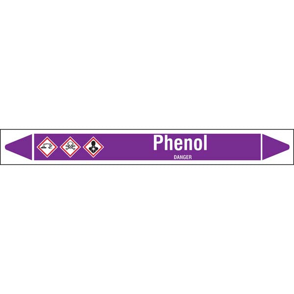 N007266 Brady White on Violet Phenol Clp Pipe Marker On Roll