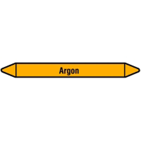 N007345 Brady Black on Yellow Argon Clp Pipe Marker On Card